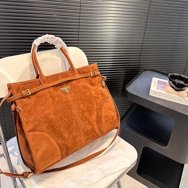 Prada Large suede handbag