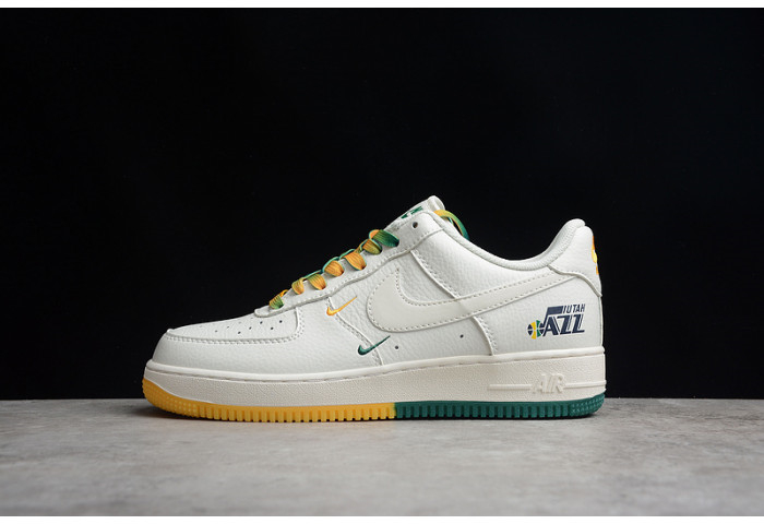 Nike Air Force 1 07 Low White Green Noise Yellow Shoes ZJ6695-303 - Image 1