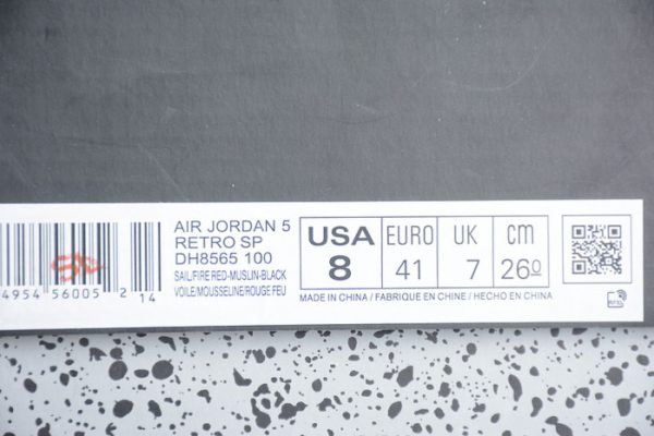 Off-White Air Jordan 5 Sail Fire Red DH8565-100
