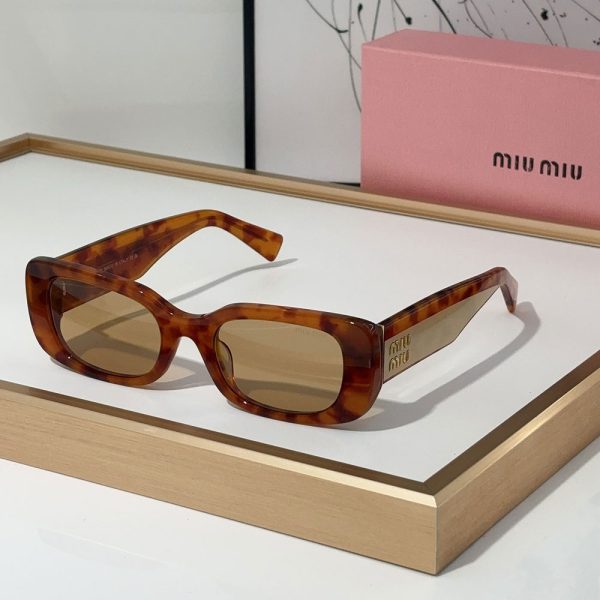 MIU MIU  Mirror leg Logo Cat eye Sunglasses Top quality