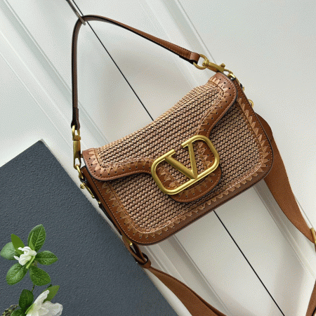 Valentino Garavanialltimewoven leather shoulder bag - Image 4