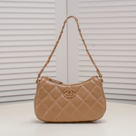 Chanel 23K Double C Hobo Chain Shoulder Bag Handbag - Image 4