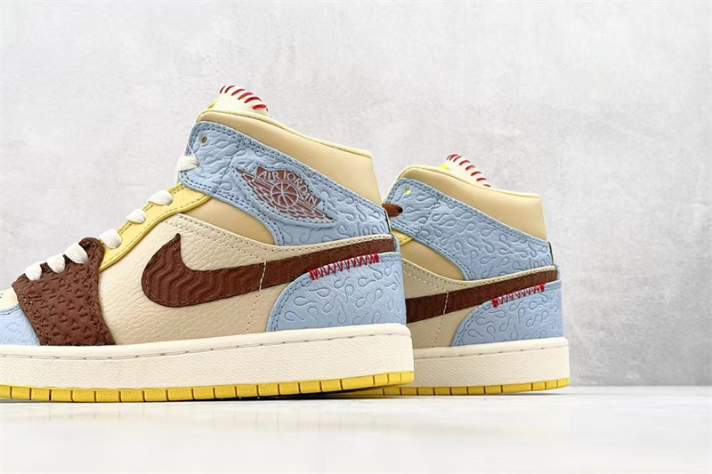 Air Jordan 1 Mid SE Fearless Maison Chateau CU2803-200 - Image 8