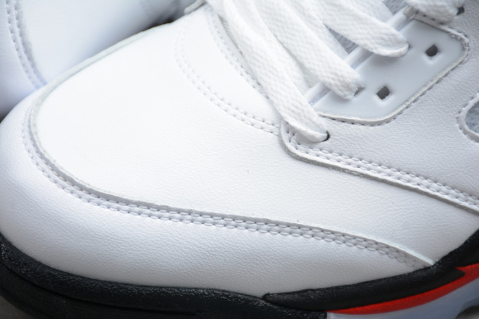 Air Jordan 5 Fire Red 2020 Silver Tongue DA1911-102 - Image 7