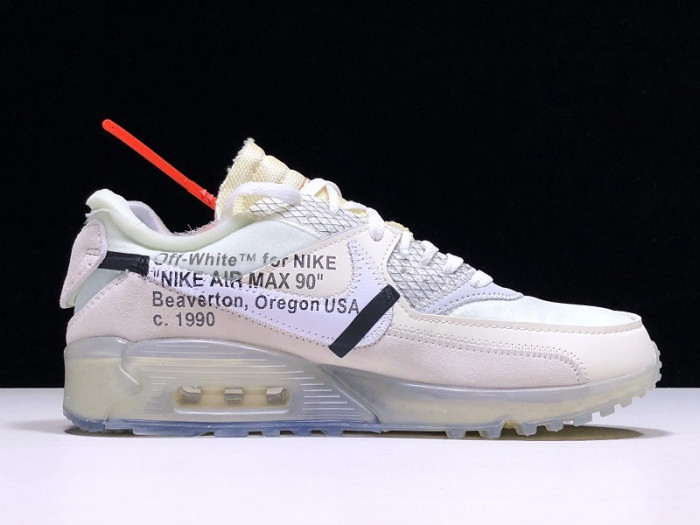 OFF-WHITE x Nike Air Max 90 Sail Muslin Virgil Abloh AA7293-100 - Image 15