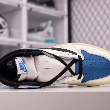 Travis Scott x Fragment x Jordan 1 “ Milit ary Blue" - Image 6