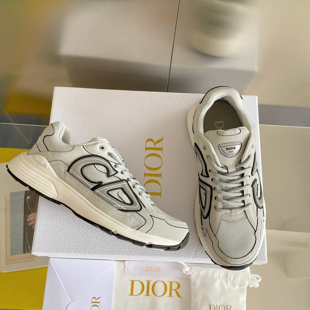 Dior B30 Dad Sneakers Gray (AAA High Quality Version) - Image 2