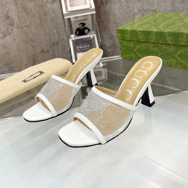 Gucci Mesh High heels Sandals Slide Sandal