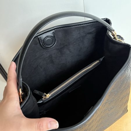 Gucci GG Emblem Medium Bucket Bag Black - Image 8