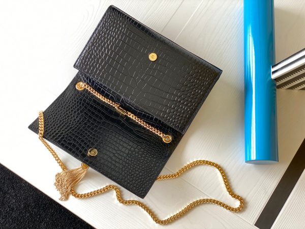 YSL Kate 24cm Crocodile Pattern Bag - Top Quality
