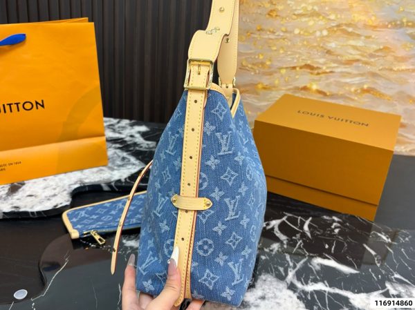 LV CarryAll MM Monogram Denim Bag
