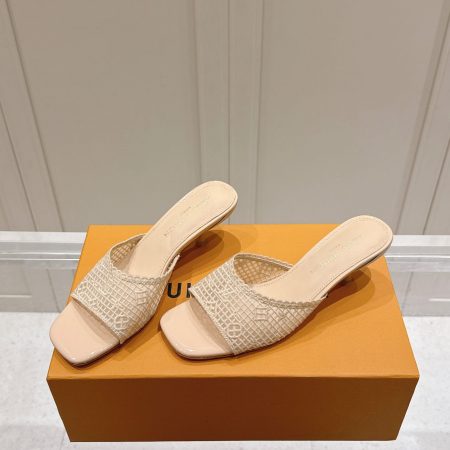 LV Mesh Breathable Mid-Heel Sandals