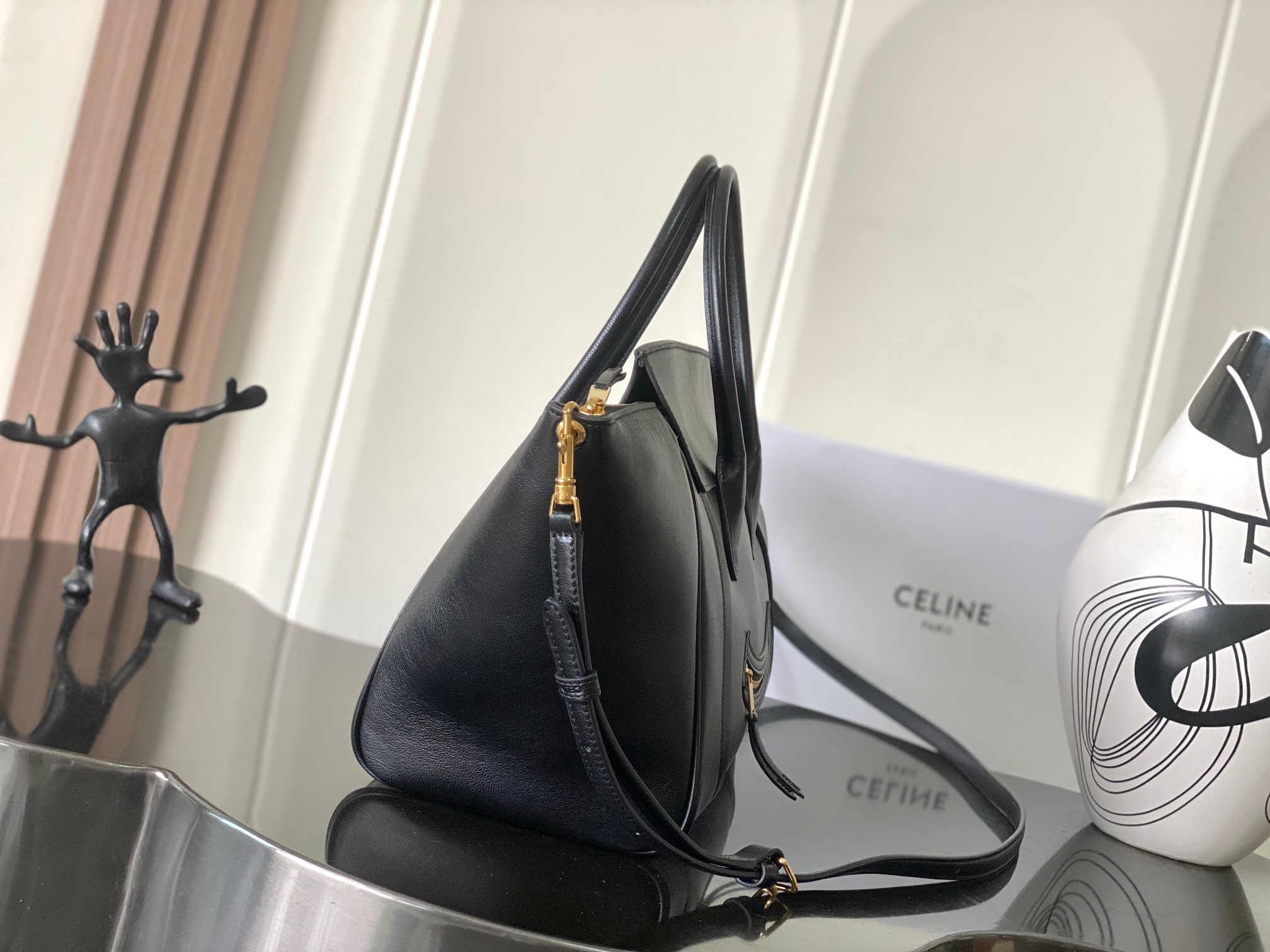 Celine Little Luggage In Supple Shiny Lambskin - Image 2