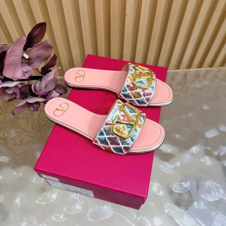 Valentino Women VLogo Slide Sandals - Image 3
