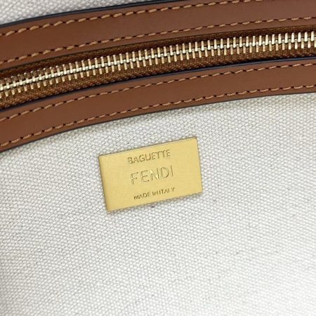 Fendi Baguette Multicolour Canvas Bag - Image 7