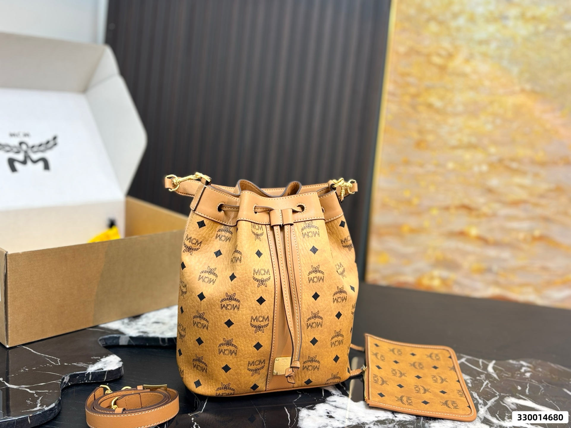 MCM Large Dessau Drawstring Bag - Image 1