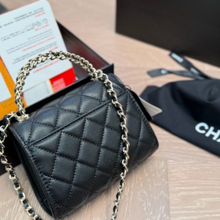 Chanel Nano Clutch with Chain Black - Image 10
