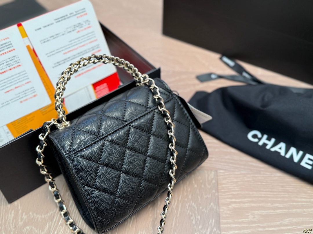 Chanel Nano Clutch with Chain Black - Image 10