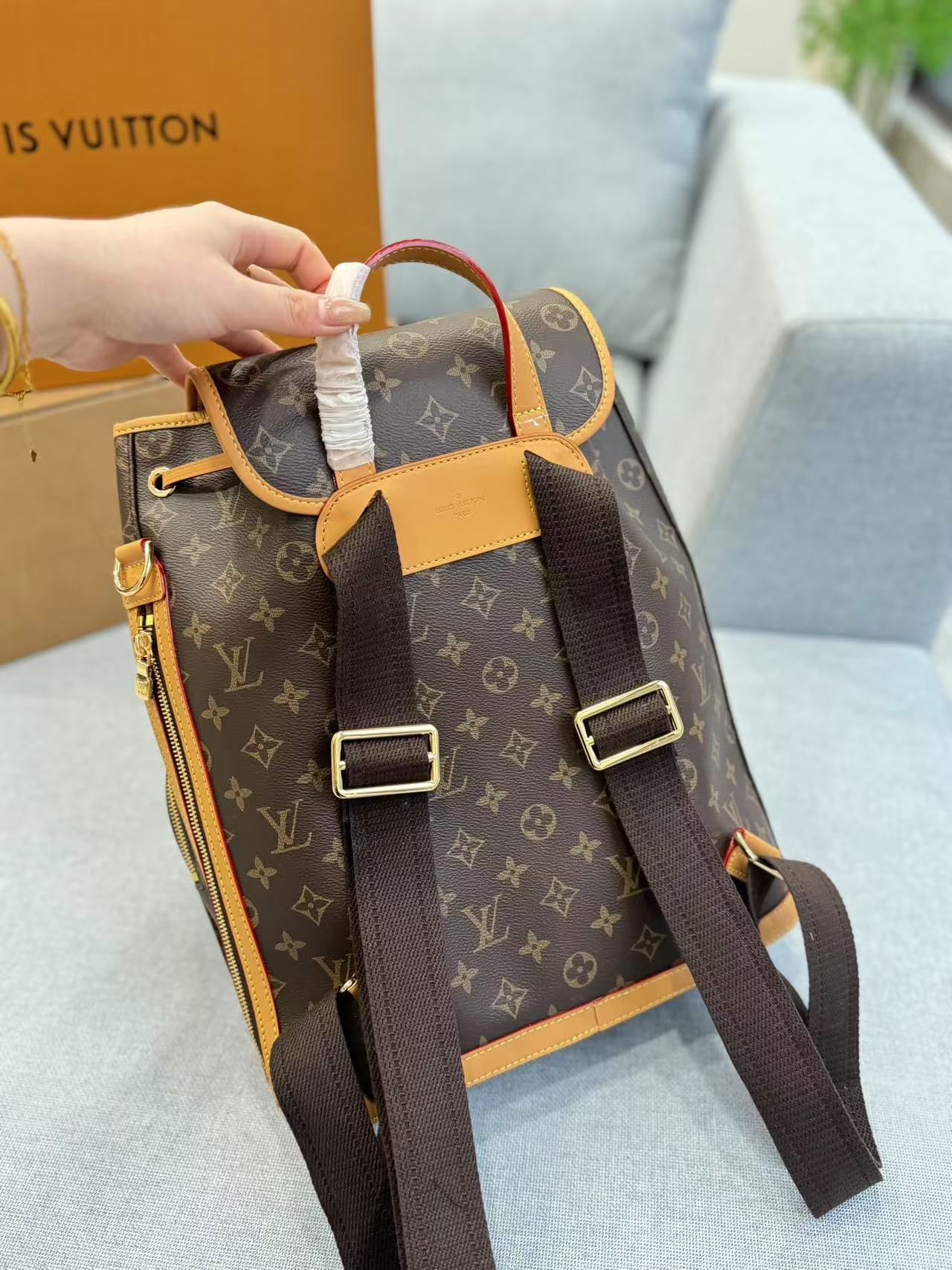 LV Bosphore Monogram Canvas Backpack - Image 6