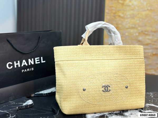 Chanel Straw Tote Bag