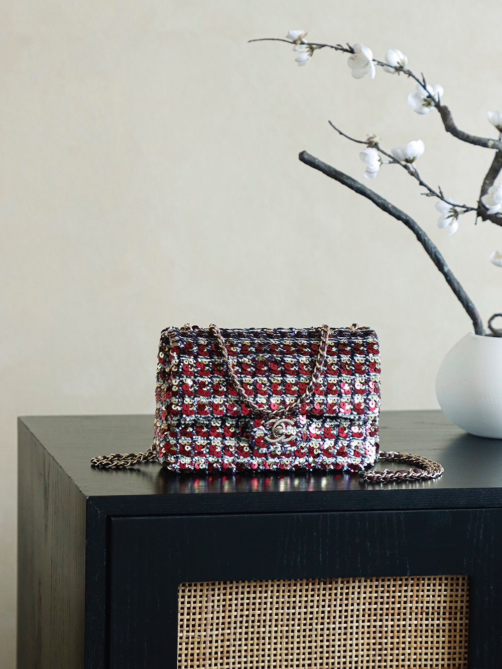 Chanel Fringe Sequined Evening Clutch - Image 2