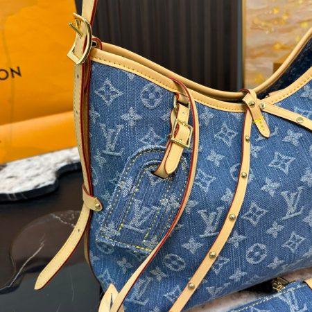 LV CarryAll MM Monogram Denim Bag - Image 3