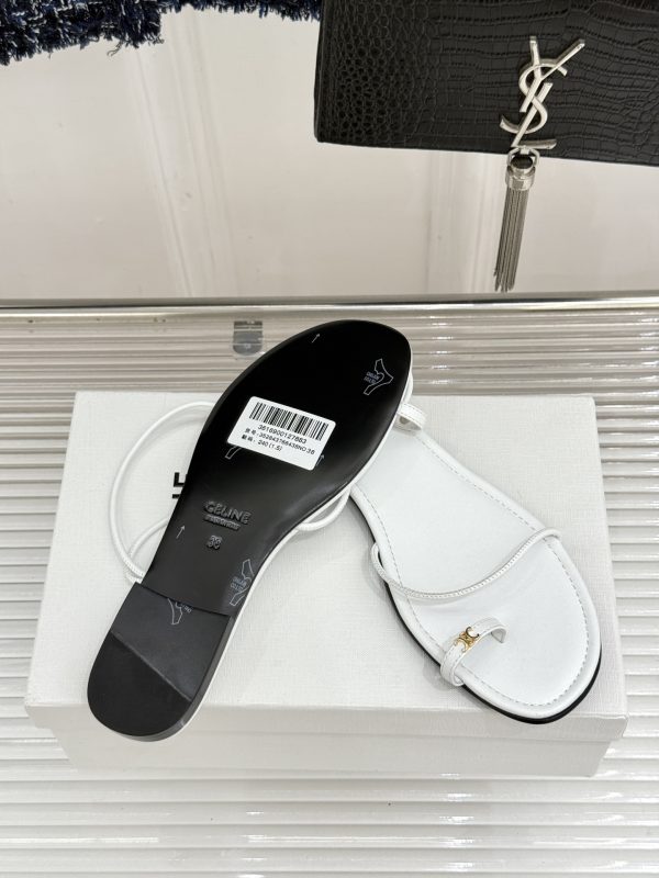 Celine Open-Toe Flat Sandals