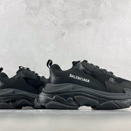 Balenciaga Triple S Clear Sole Sneakers Black Mirror Version 10A - Image 8