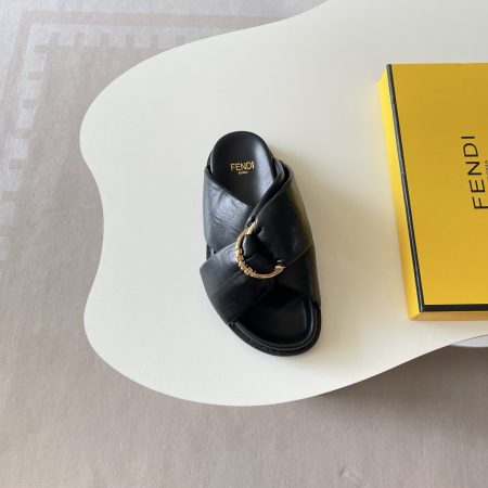 Fendi 2026P Crossed FF Slippers - Image 4