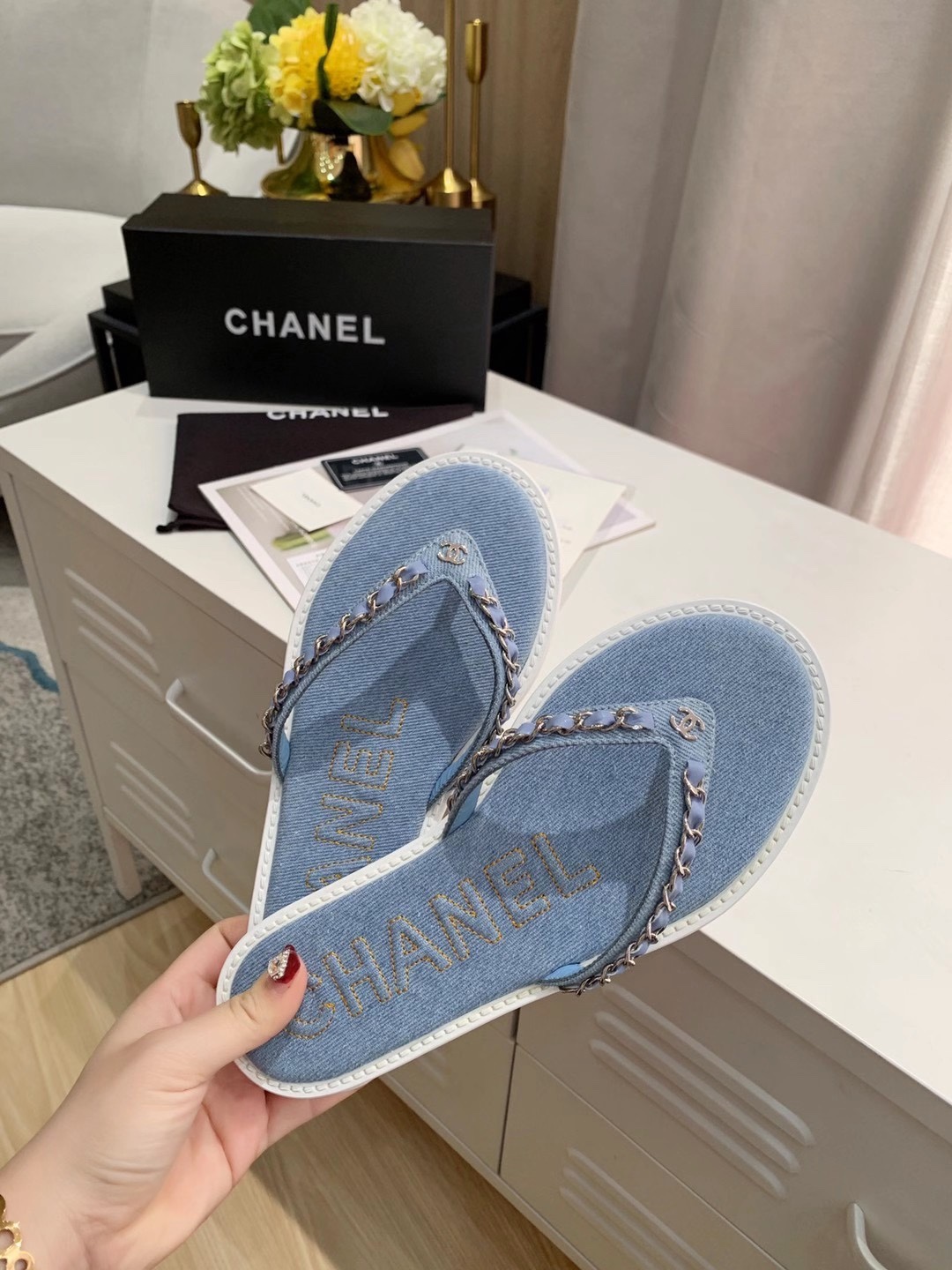 Chanel Coco Mark Thong Sandals - Image 6