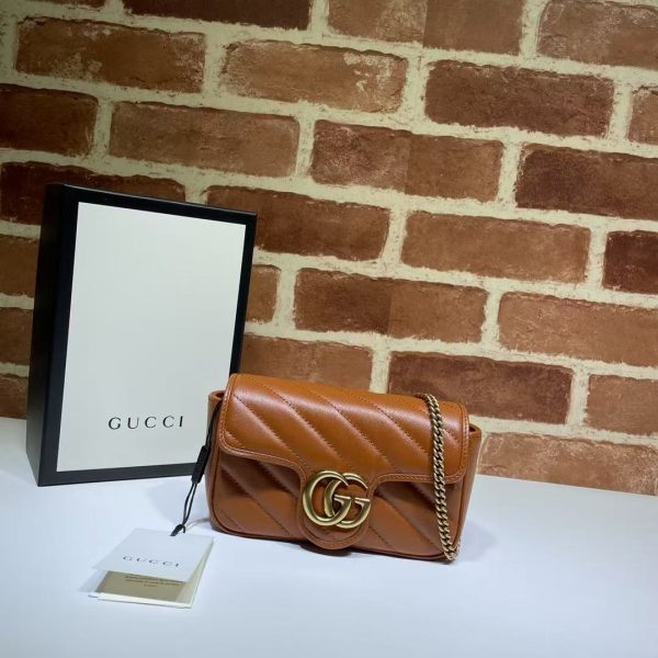 Gucci Marmont Mini Shoulder Bag Brown