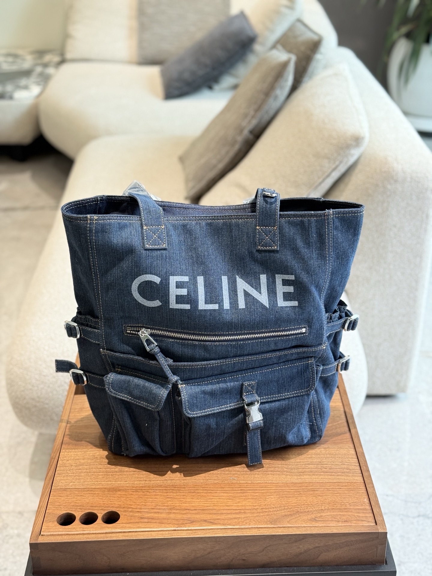 Celine Denim Tote Bag - Image 1