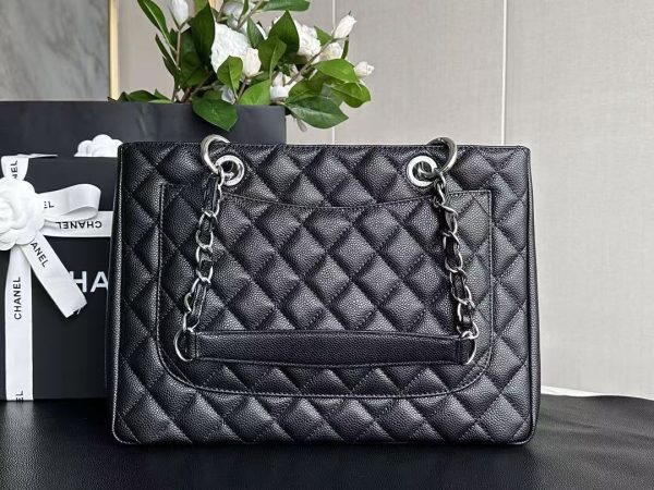 CHANEL Caviar Quilted Grand Shopping Tote GST Black