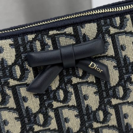 Dior Oblique Bow Pouch with Chain - Image 4