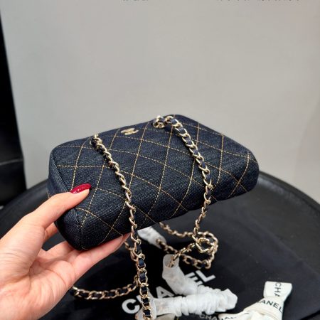 Chanel Denim Chain Bag - Image 7