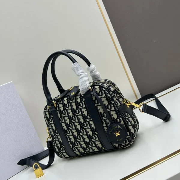 Dior Canvas Bowling Handbag