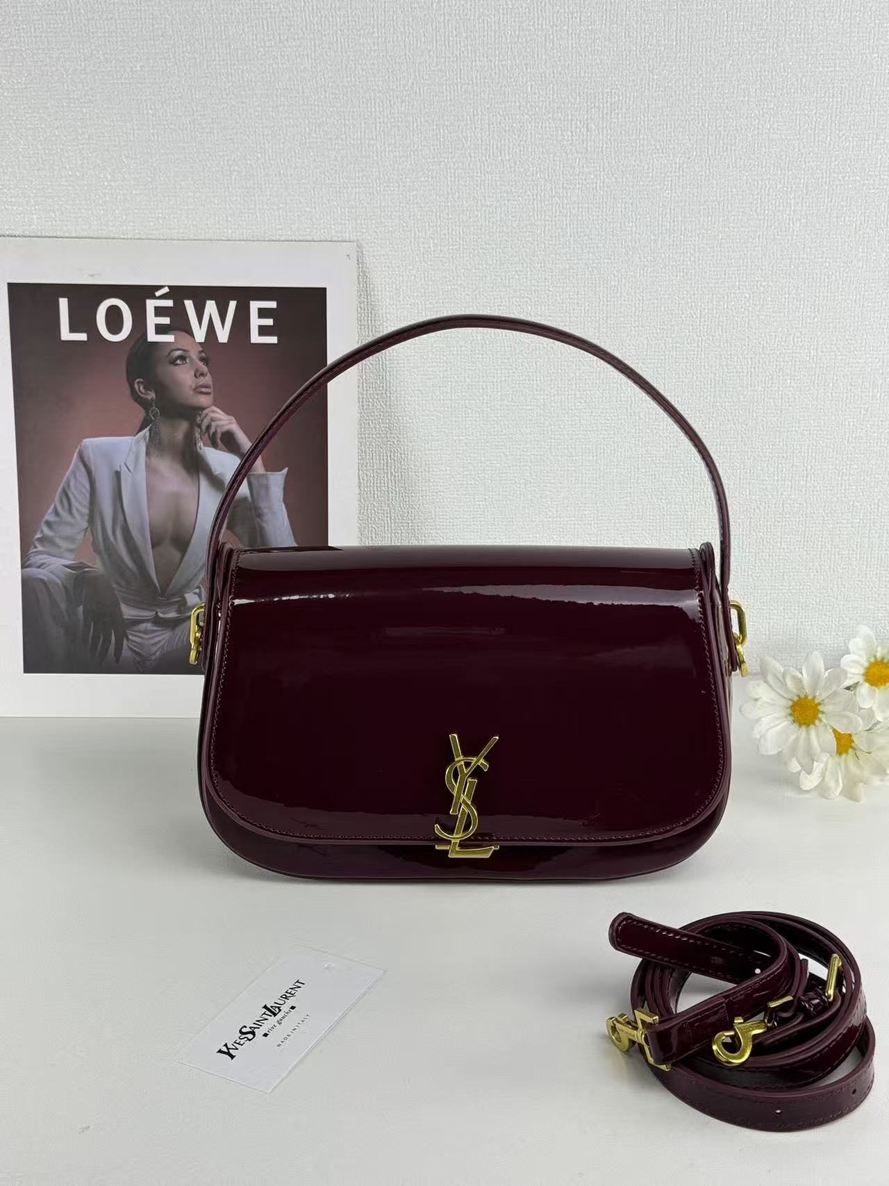 Saint Laurent YSL Top-Handle Bag in Patent Leather - Image 1