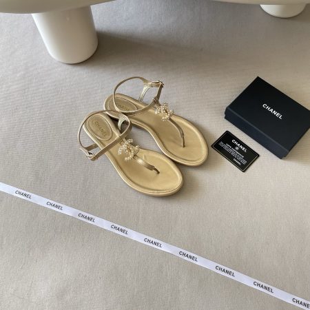 Chanel Double C Camellia Sandals - Image 4