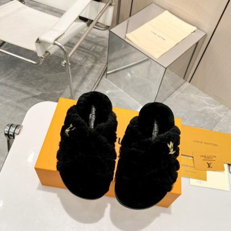 LV Fuzzy Slippers - Image 3