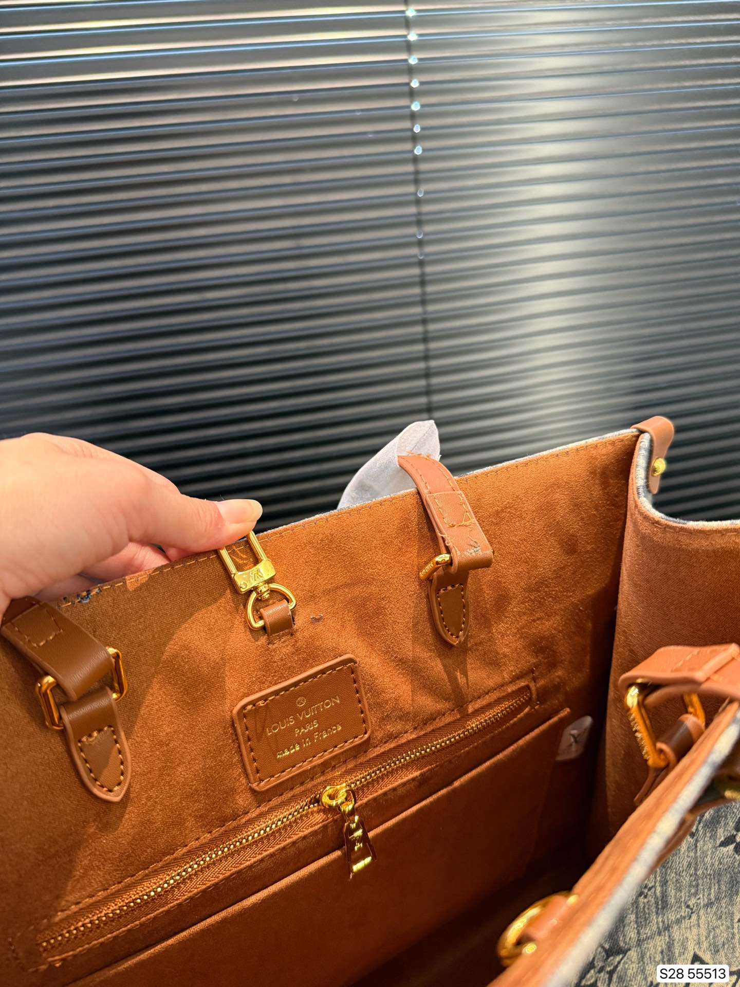 LV  Designer Denim Crossbody Bag - Image 4
