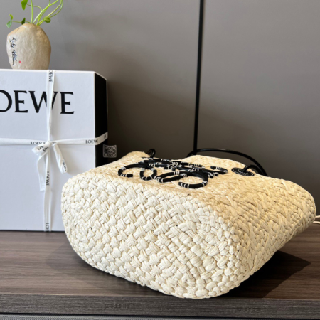 Loewe Anagram Basketa Bag Black - Image 3