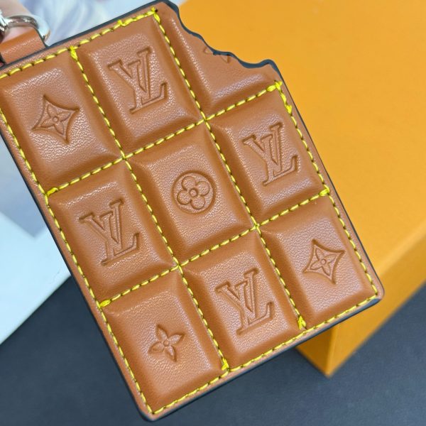 LV Chocolate Bar Figurine Key Holder And Bag Charm