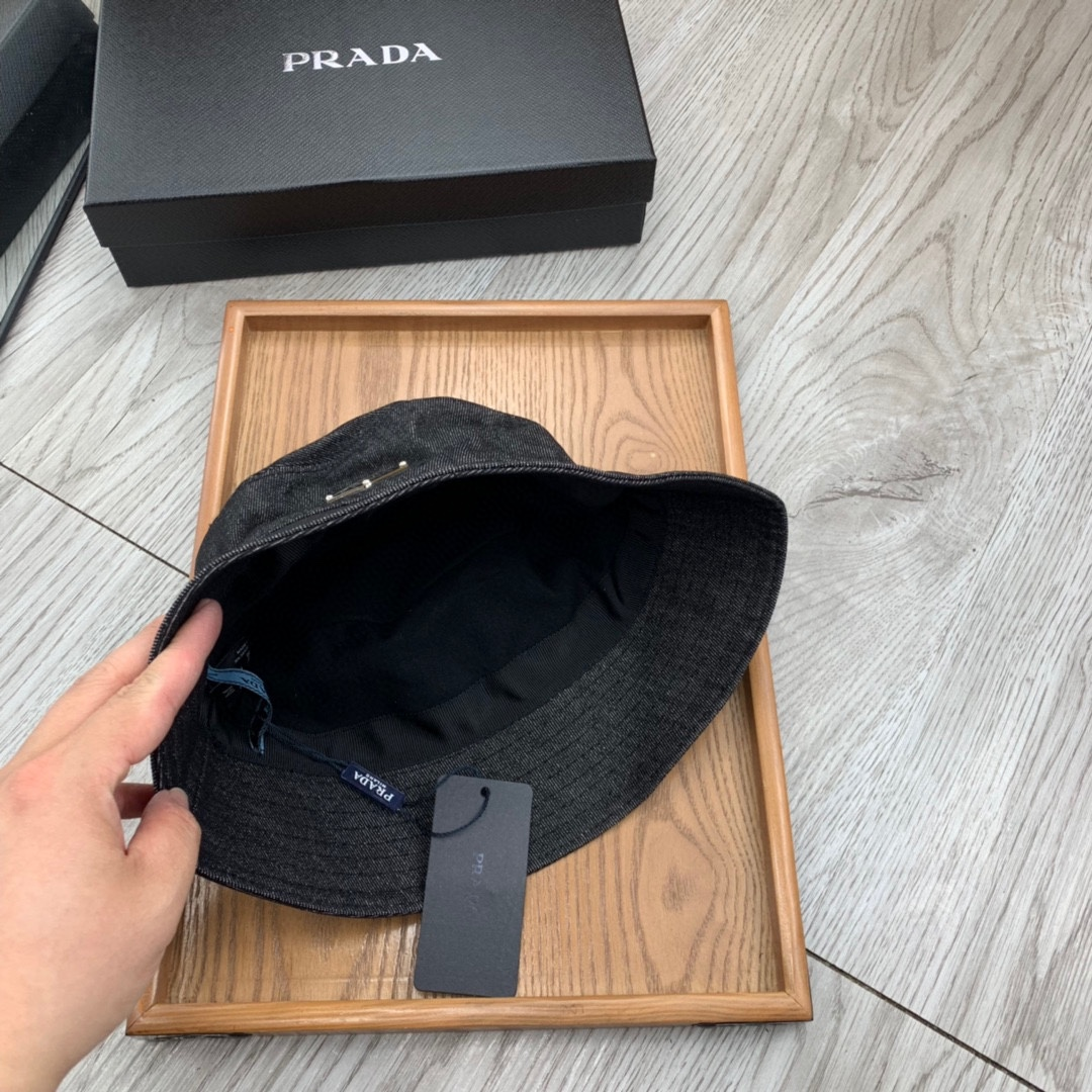 Prada Cotton Printed Fisherman's Hat Sunhat - Image 5