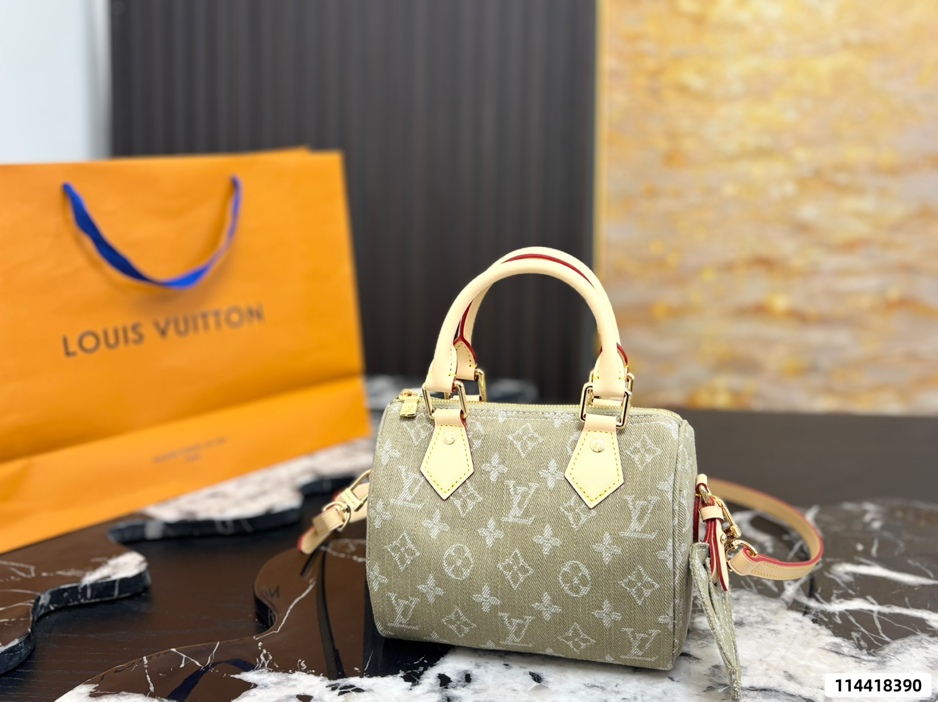 LV Denim Pillow Bag - Image 3
