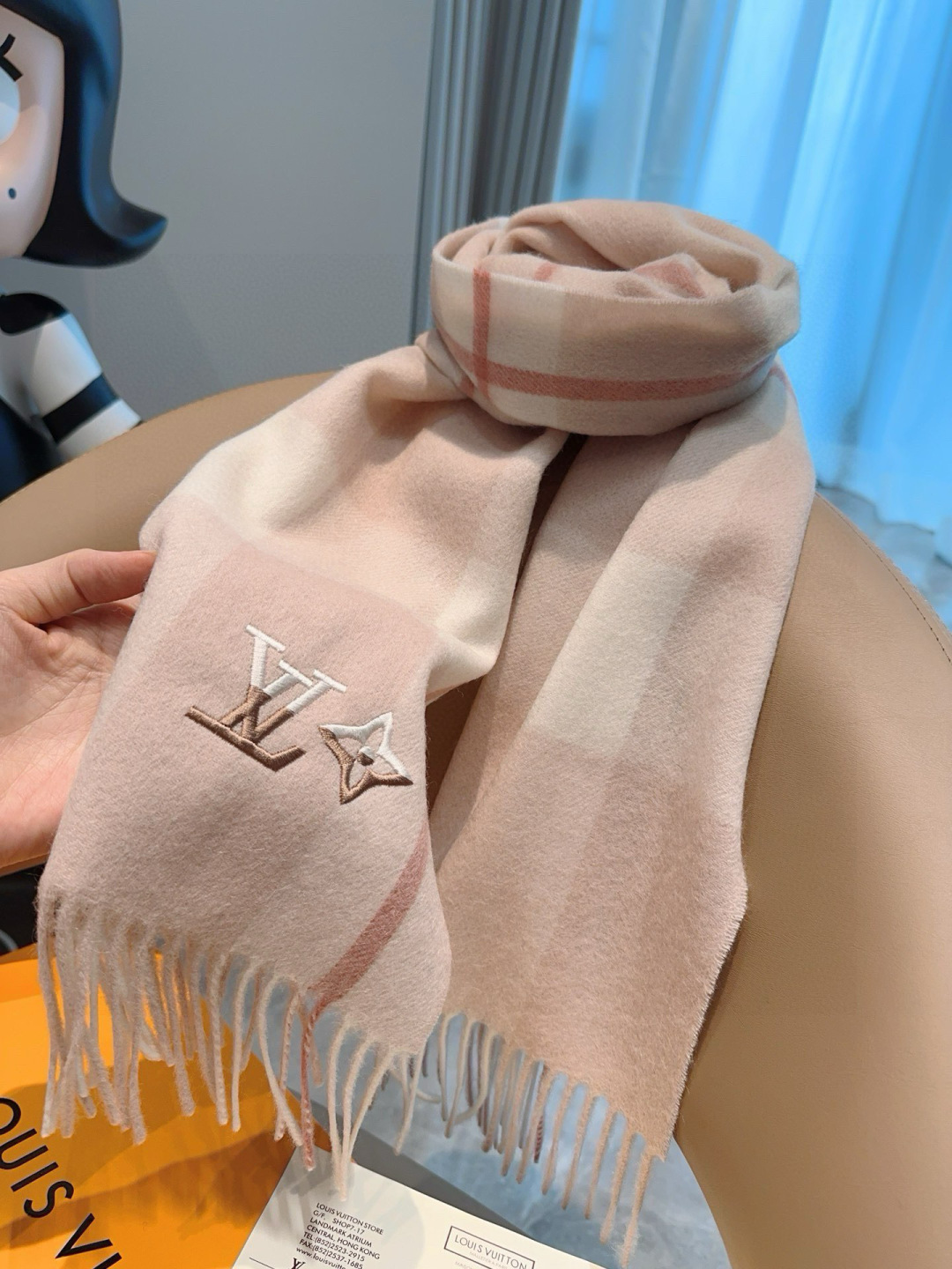 LV Pink Scarf - Image 3