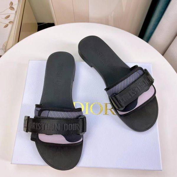 Dior DWAY Slide Slipper Sandals With Adjustable Type Slide Sandal