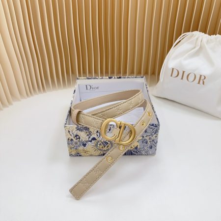Dior double sided   with calf leather,  Women Belt 20MM - Image 4