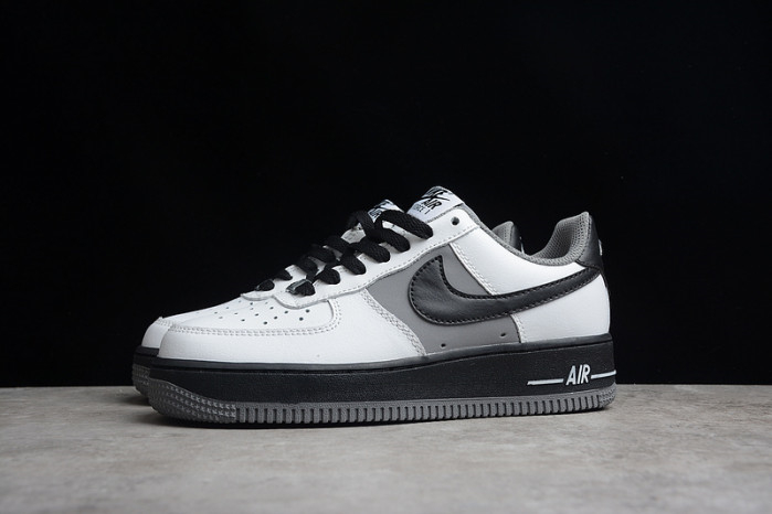 Nike Air Force 1 Low White Dark Grey Black Shoes 553689-609 - Image 6