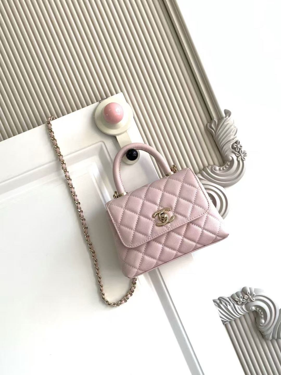 Chanel Mini Coco Handle Chain Shoulder Bag - Image 10