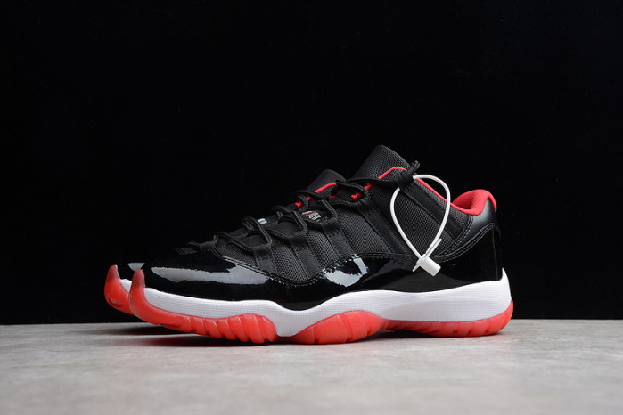 AIR JORDAN 11 RETRO LOW "BRED" BLACK/ RED mens 528895-012 - Image 5